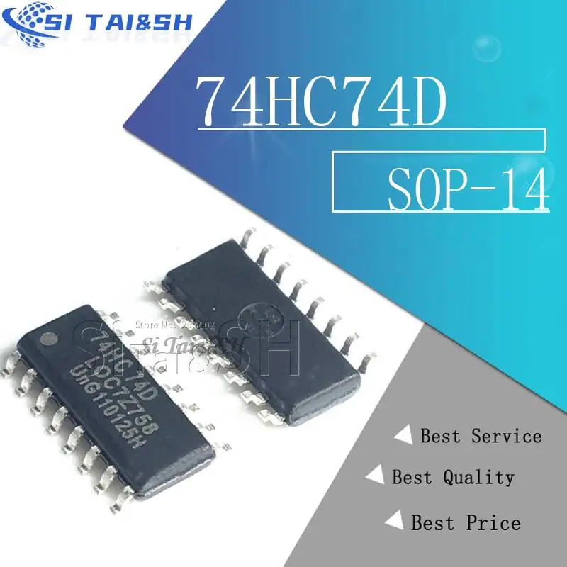 

10PCS 74HC74D 74HC74 SN74HC74DR SN74HC74 Waterproof shell