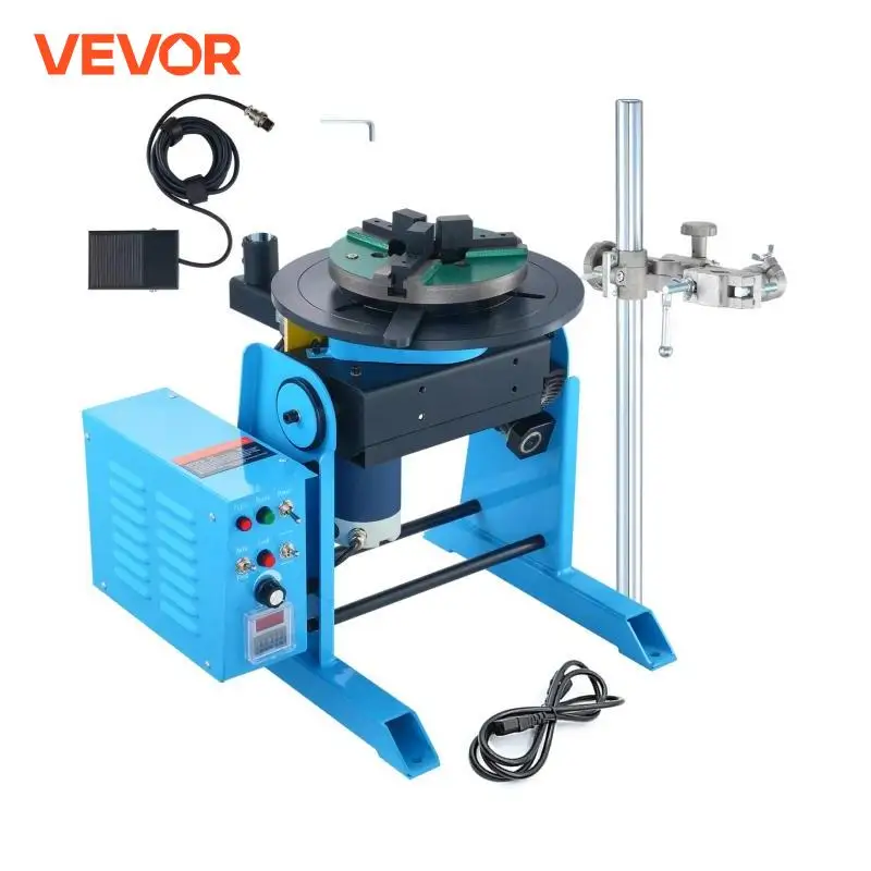 VEVOR Rotary Welding Positioner 30KG, 0-90° Welding Positioning Turntable Table 1-12RPM 80W