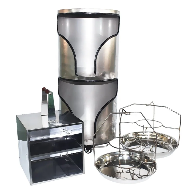 

Commercial Korean Grill Pan Cart Grill Mesh Double Layer Storage Car Storage Bucket