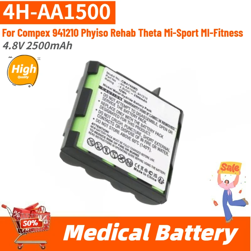 

4H-AA1500 Medical Battery 4.8V 2500mAh For Compex 941210 Phyiso Rehab Theta Mi-Sport MI-Fitness Brand New Replacement Battery