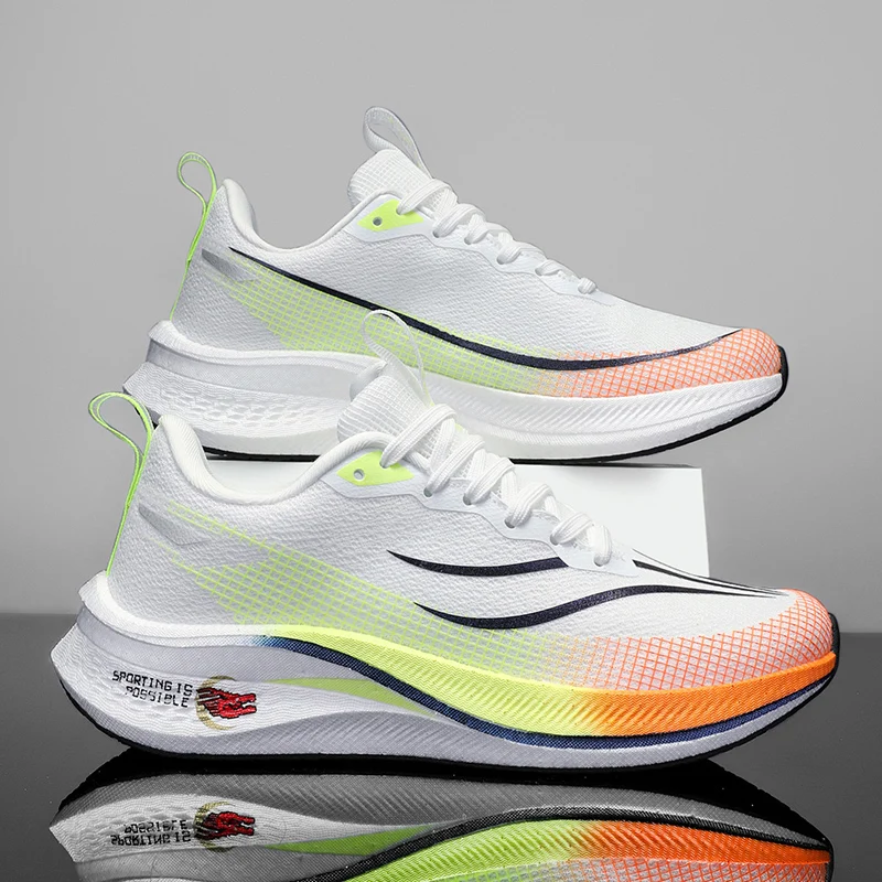 

2025 New Autumn Men's Shoes - Breathable Mesh Running Shoes, Cushioned Carbon Plate Speed Training, Anti-Slip Durable Hiking Sho