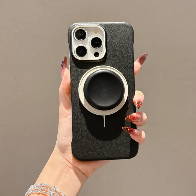 

Unique Design Silicone Magnetic Stand Magnetic Phone Case for iPhone16promax iPhone15promax Protective Sleeve