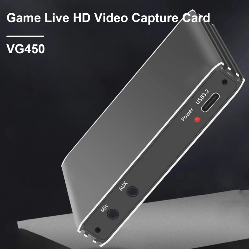 بطاقة التقاط الفيديو VG450 USB 4K60hz بطاقة تسجيل الفيديو مع دعم 4K60hz وواجهات USB 3.2 للاعبين