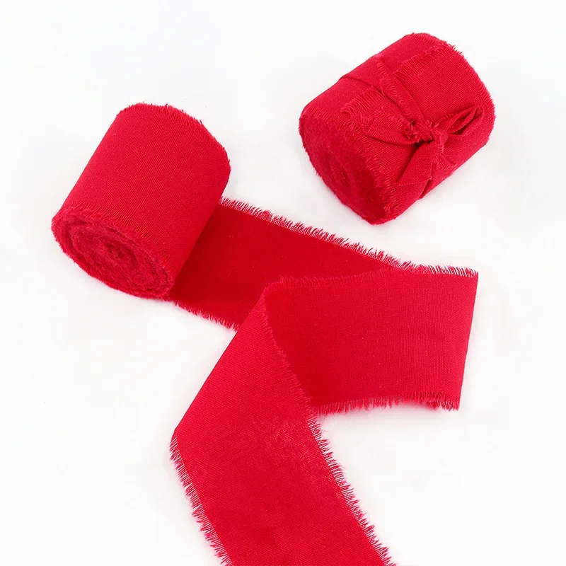 Solid Color Cotton Ribbon, 3.8cm x 5 Yards