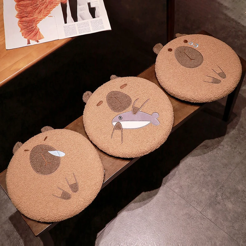 

Japanese Cartoon Capybara Futon Chair Pad Round Shape Seat Cushion Memory Foam Cushions Office Chairs Sofa Cushions Tatami Mats