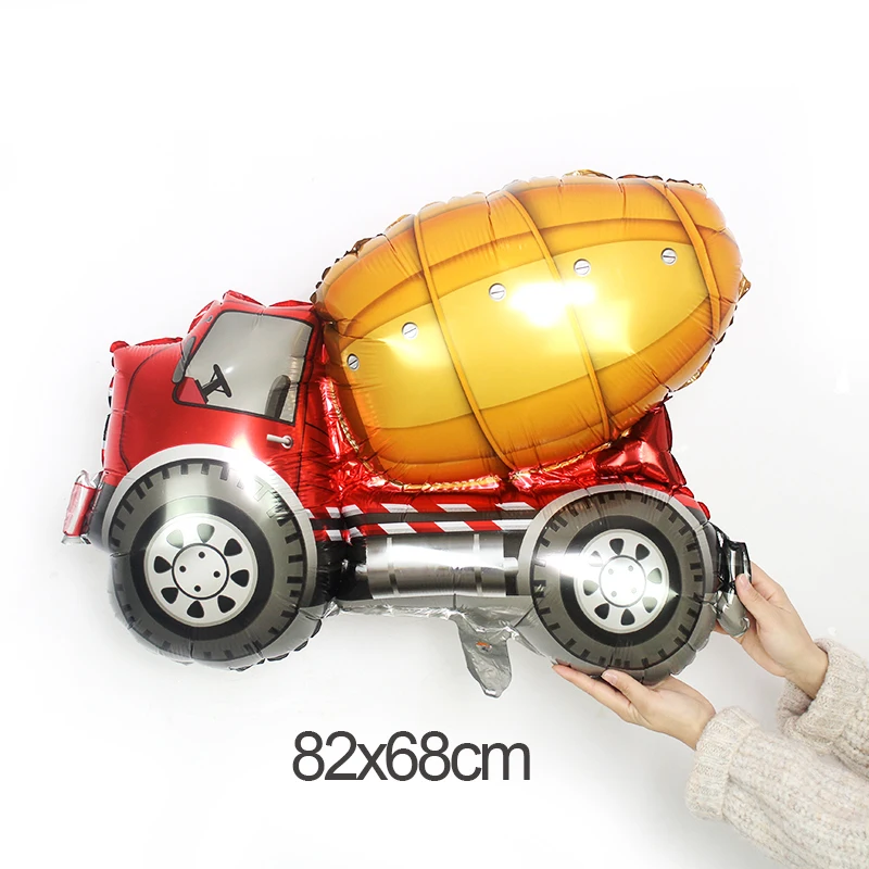 

Large Cartoon Car Aluminum Foil Balloon Children's Transportation Theme Party Ballons Decoration Supplies Excavator Plane Globos