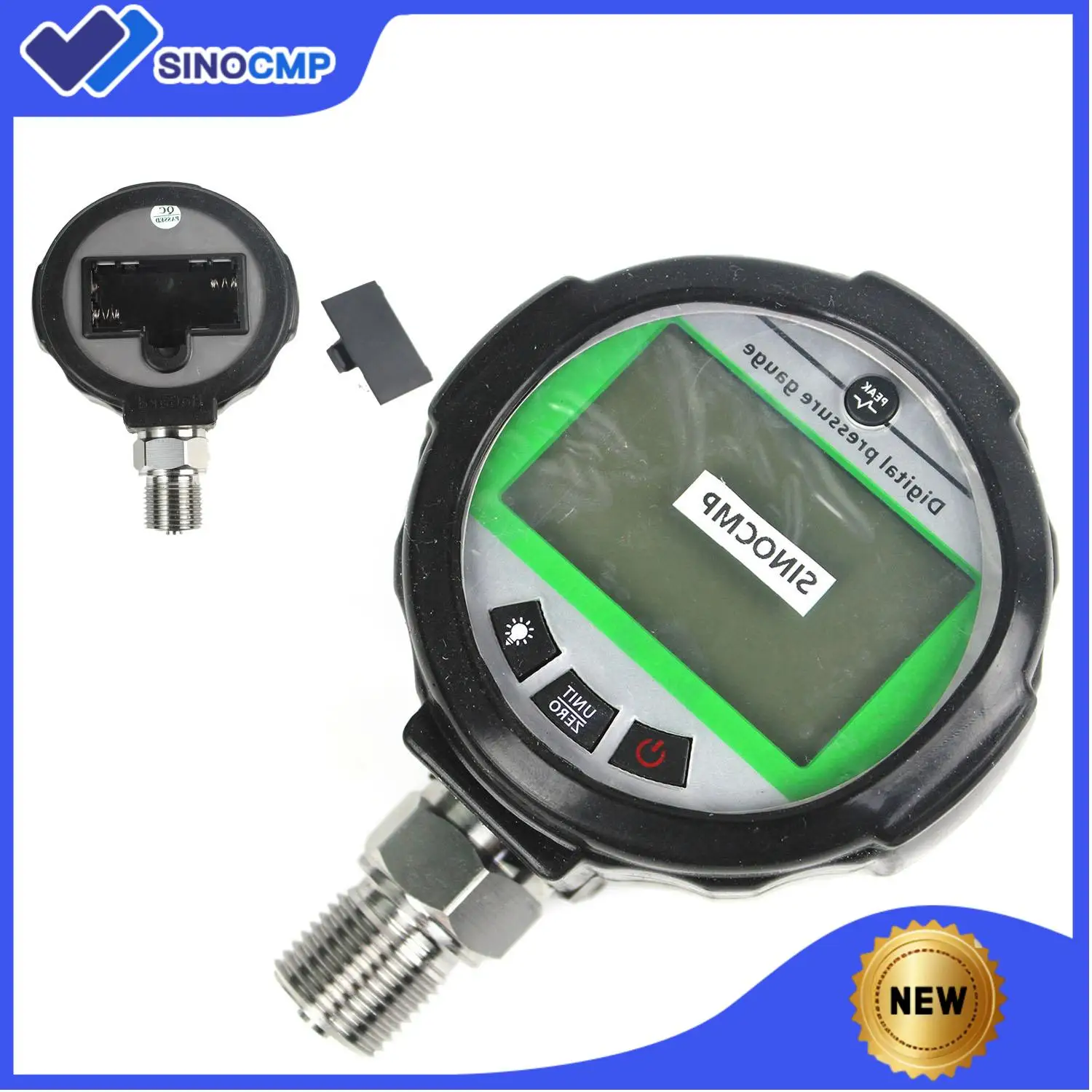 

80Mpa 12000PSI 4.5V New Digital Pressure Gauge with Housing Dynamic Pressure Display Gauge 1/4NPT Excavator Parts