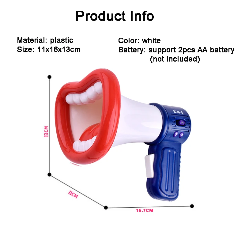 Children Speaker Portable Big Mouth Funny Recording Toy Handheld Megaphone Toys Megaphone