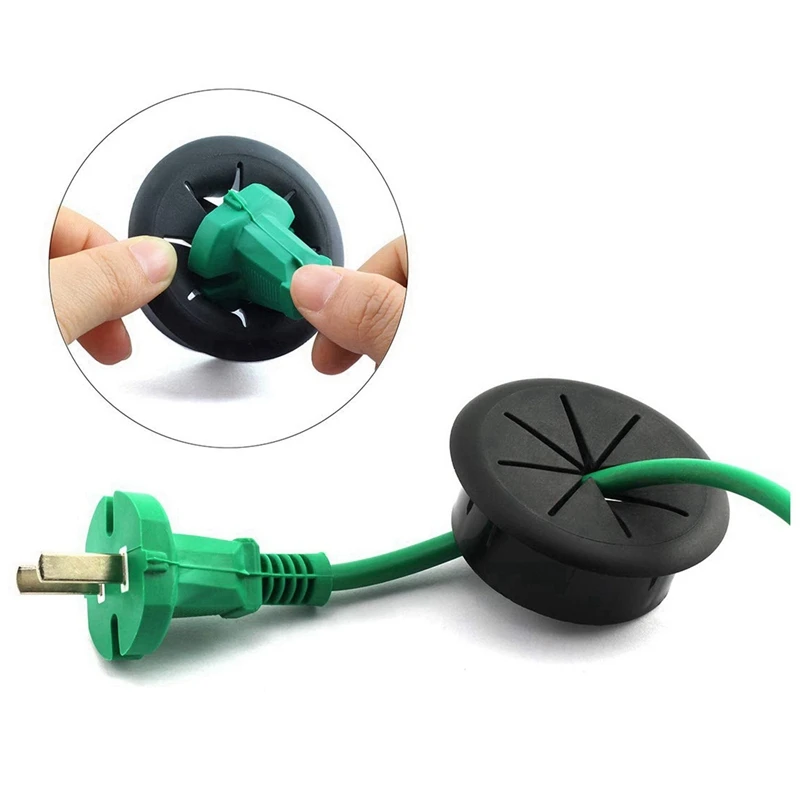 Couvercle de trou de fil d'œillet d'indice de bureau, adapté au bureau, PC, câble, nouveau, 8X