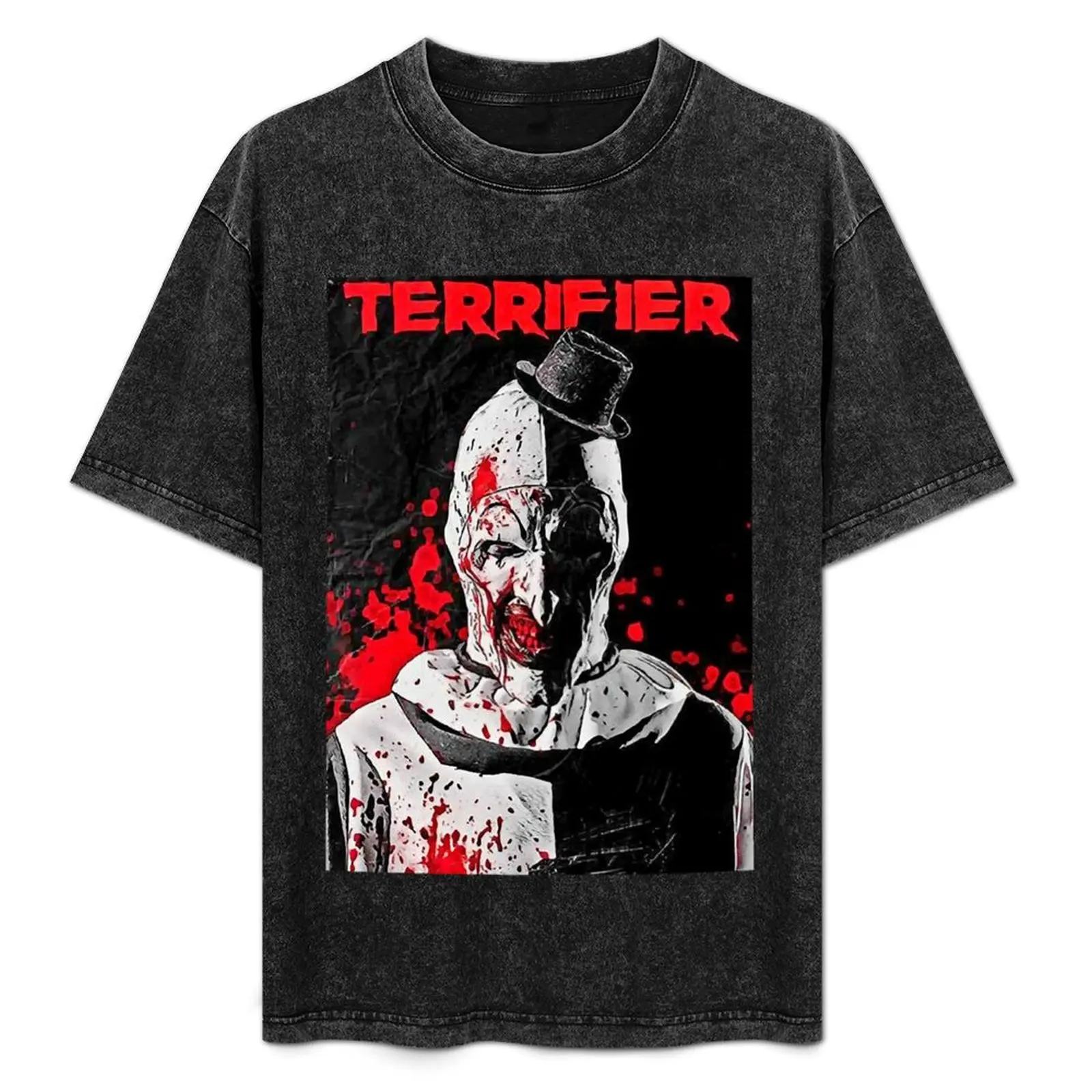

Terrifier movie horror poster art T-Shirt Casual Work Wear T-Shirt