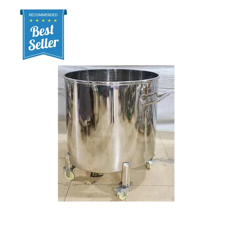

Removable SS304 Material Round tank 50L with Heater for Milk Juice Soap Liquid Mixer Shear with Turning Rolls
