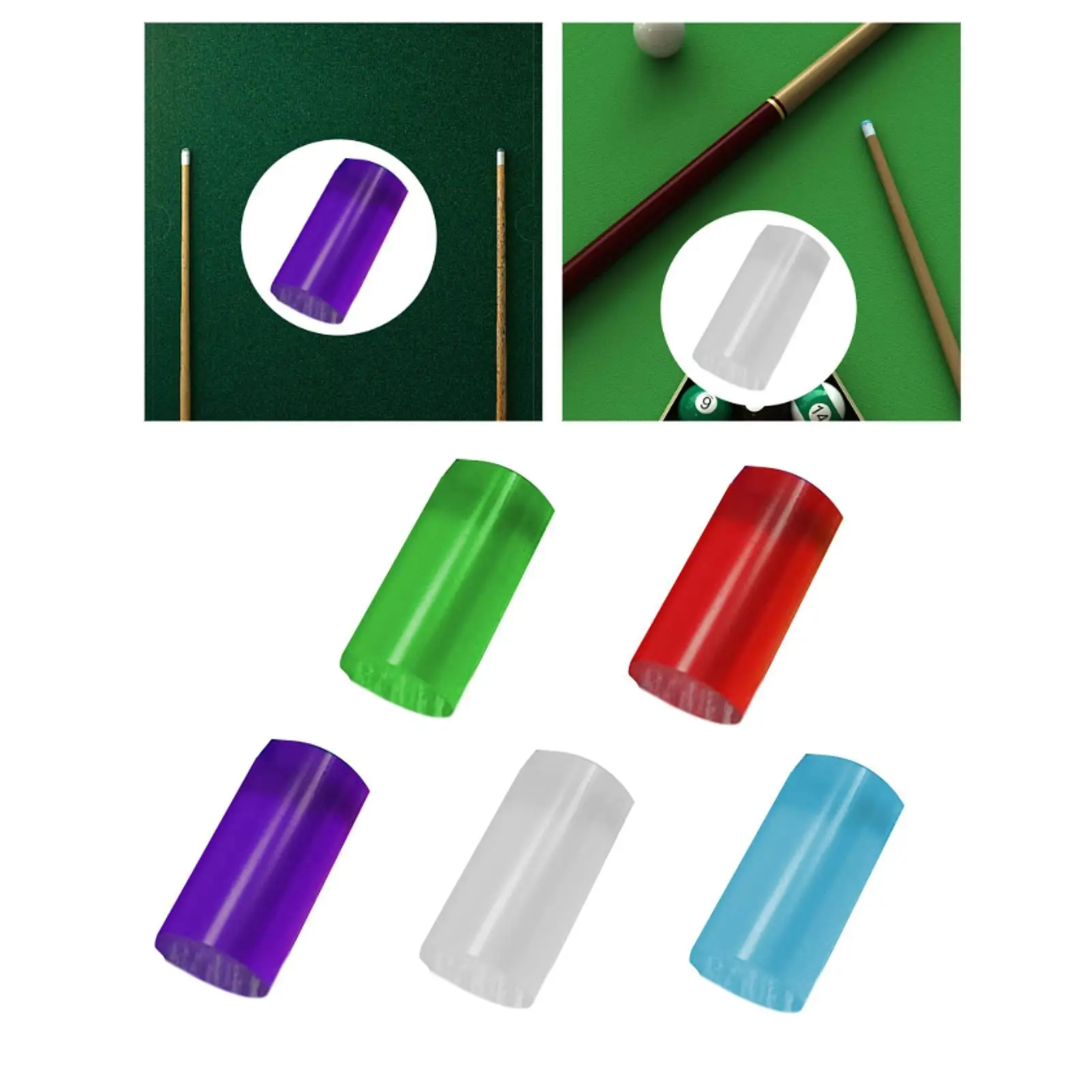 Acrylic Pool Cue Ferrule Professional Portable Unfinished Lightweight for Cue Stick 14.9mm DIY Repair Billiard Cue Stick Ferrule