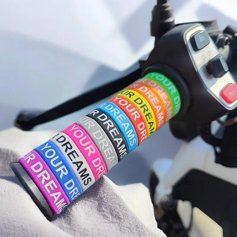 30mm Motorcycle Handlebar Covers Anti Slip O-Rings Silicone Handle Grip Cover Electric Bike Handle Anti-skid Ring