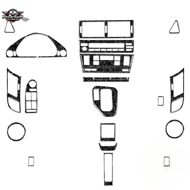 Suitable for BMW 5 Series M5 E39 98-03 Gear Shift Instrument Lift Marble Black Pattern Car Interior Modification