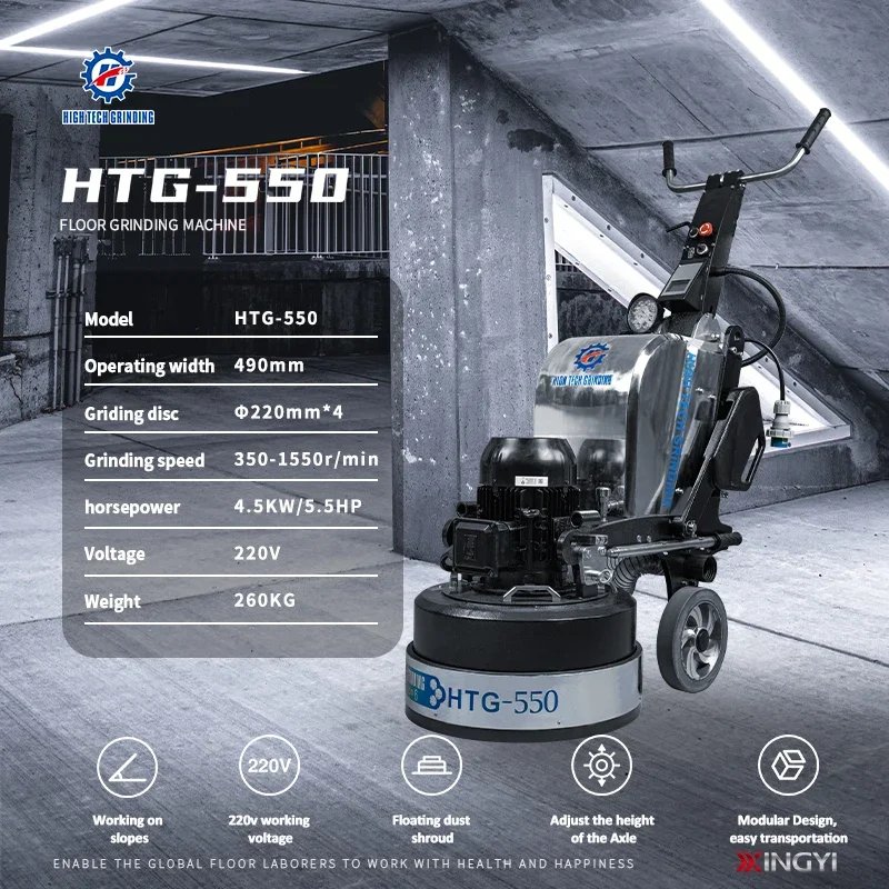 HTG-550 Planetary Concrete Floor Grinding Grinder Machines For Sale