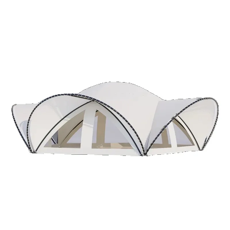 

Camp Camping Rooftop Large Petal Canopy BBQ Hot Pot Dining Box Wild Luxury Hotel Tent
