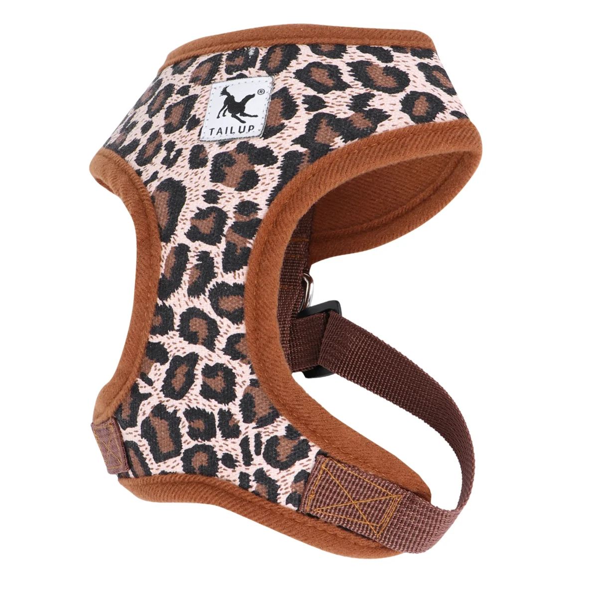 Pet Dog Adjustable Canvas Chest Harness - Size XS (Leopard Print)