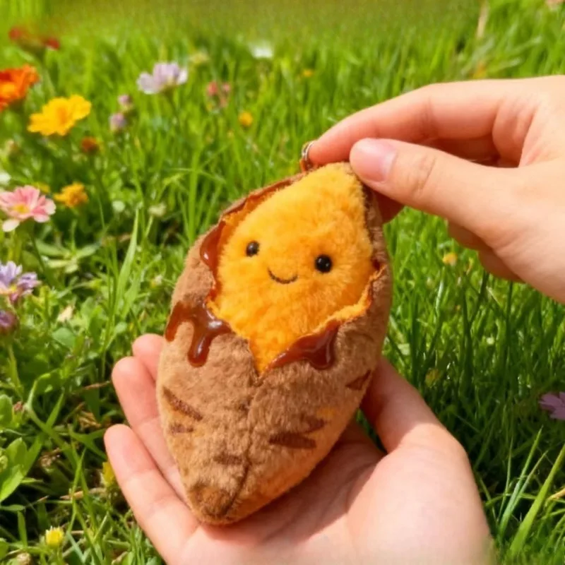 Saco de batata doce de desenho animado de inverno de pelúcia criativo bonito pingente portátil presente decorativo para namoradas presente de feriado de inverno