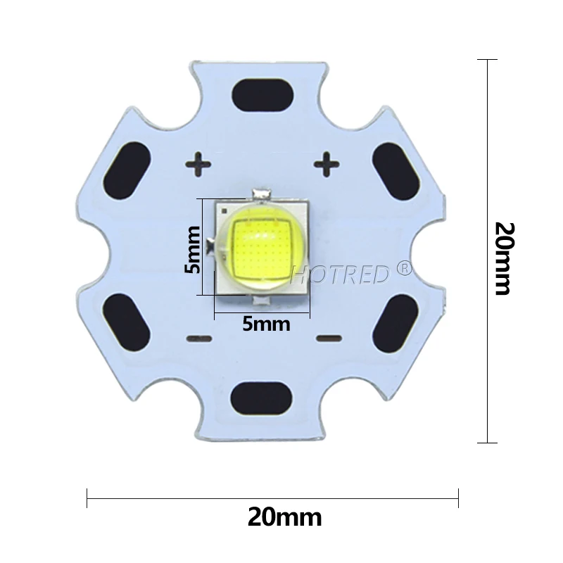 3W 5W 10W 18W T6 XML2 Daya Tinggi LED 3V XPE XHP50 6V 3.5*3.5Mm/5*5Mm DIY Bagian Senter Manik untuk Aksesori Sepeda Lampu Depan