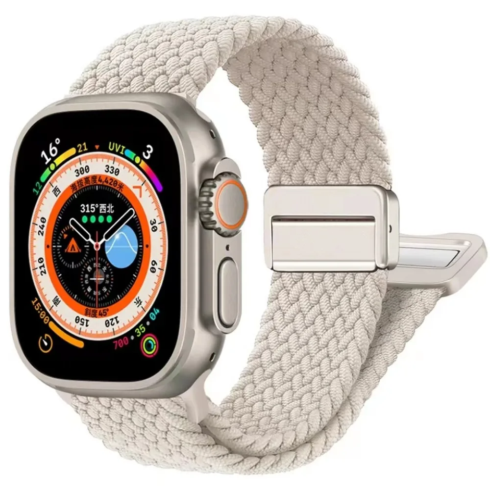 Nylon Strap for Apple watch 44mm 45mm 49mm 46mm 42mm 38 40 41mm Watchbands Bracelet for iWatch Series Ultra 10 9 8 7 6 5 SE Band