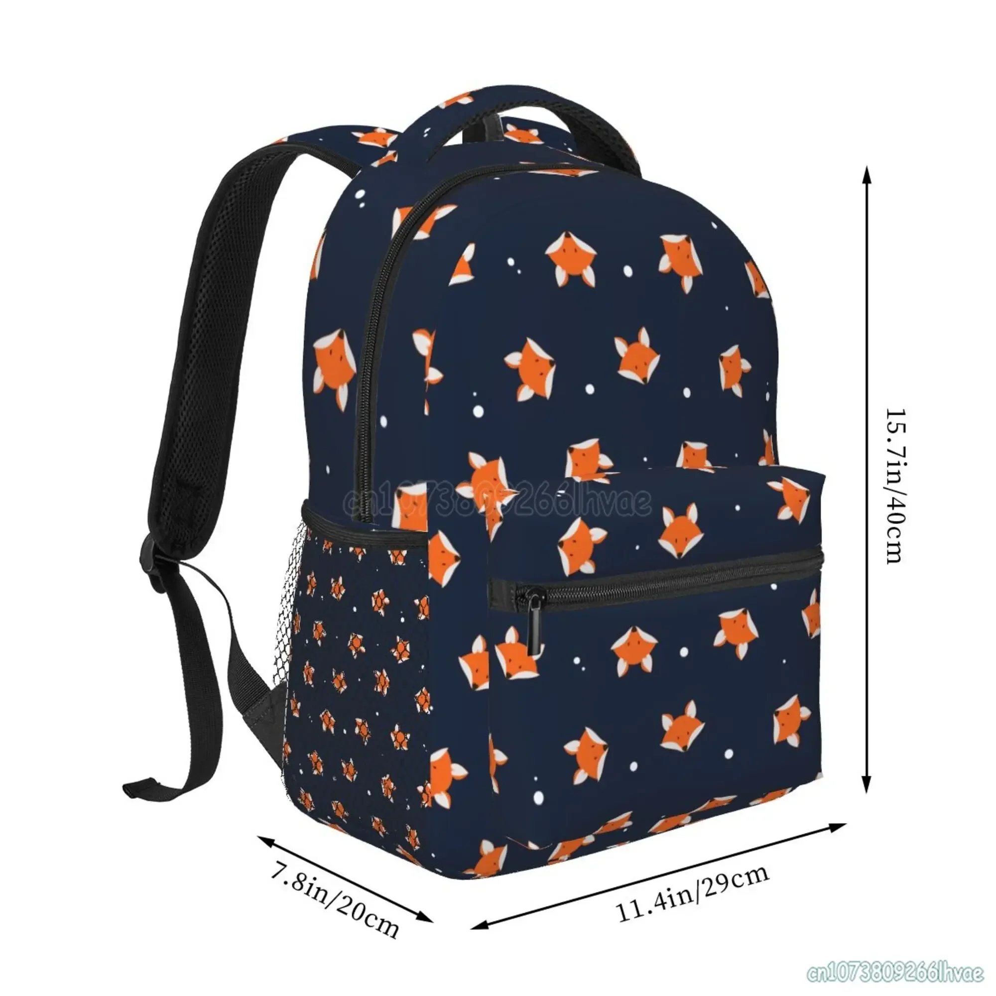 Cute Red Foxes Flower Pattern Backpacks Unisex Travel Bag Fashion Casual Daypack School Bookbags Laptop Backpack for Students