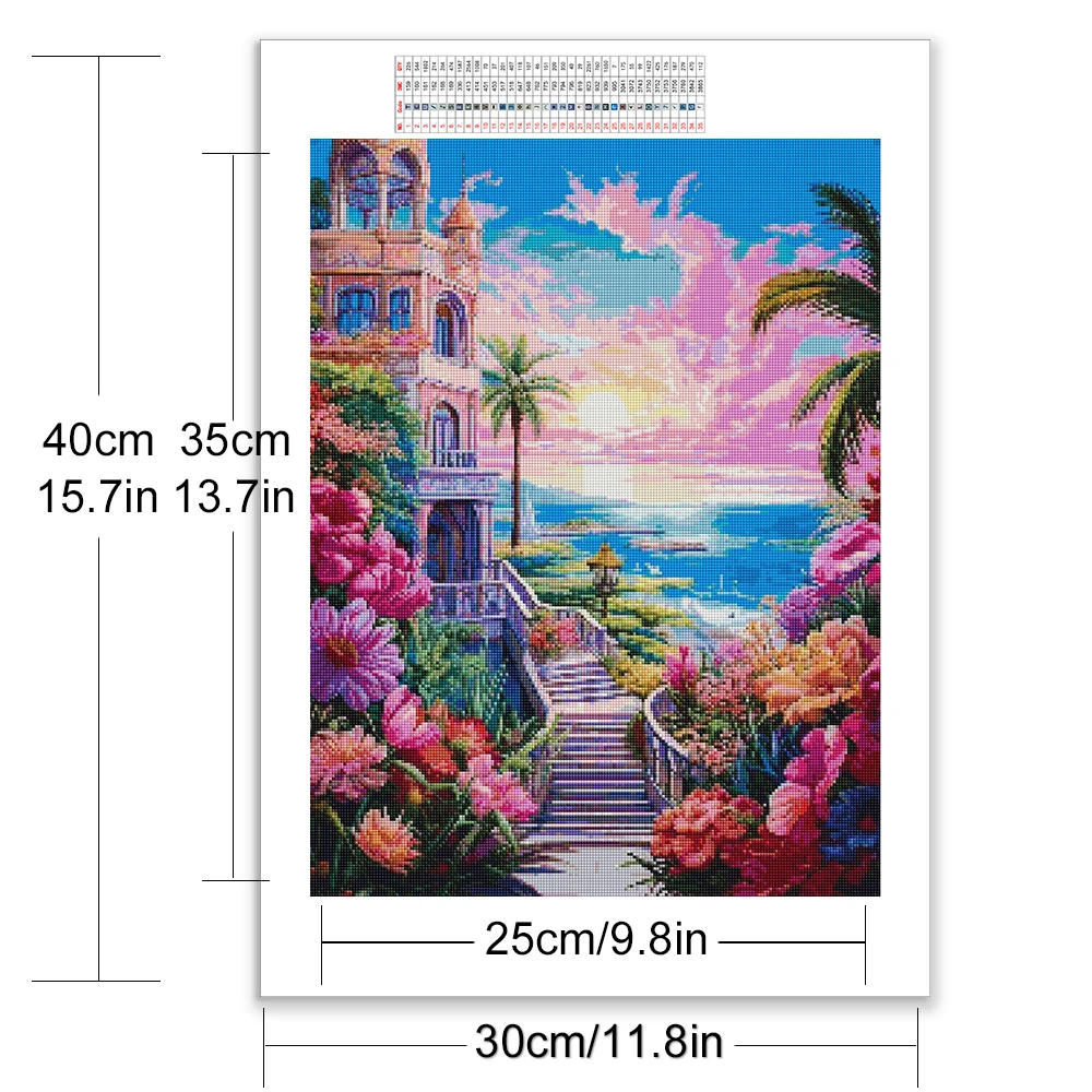 MomoArt Seaside Diamond Painting River Landscape Cross Stitch Mosaic Mountain Flower Embroidery Sunset Full Round Handicraft