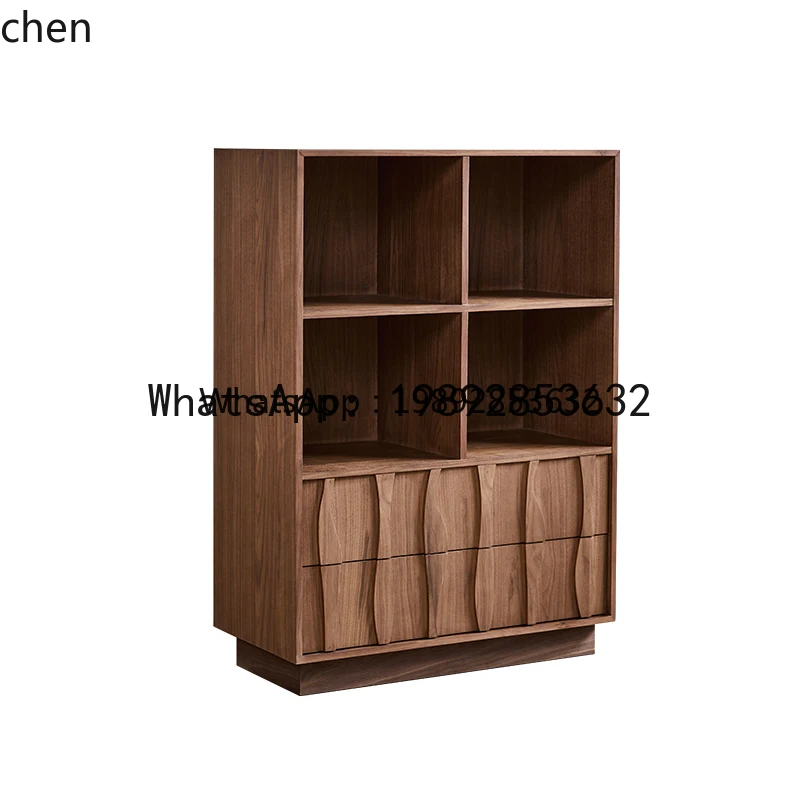 

B-4 Solid Wood Standing Cabinet Living Room Wall Display Storage Cabinet Household Bedroom Drawer Locker