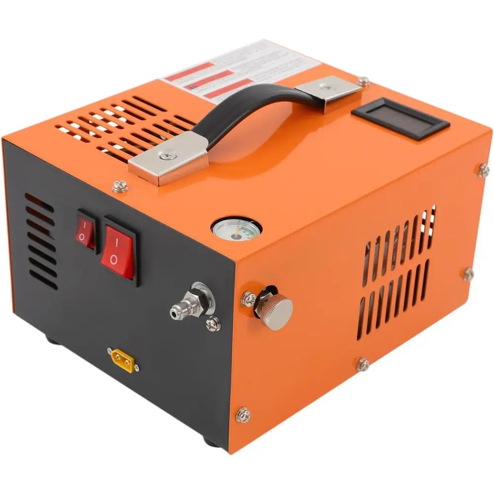 

Portable 12V High Pressure Air Compressor Pump with Built-in Transformer, 4500psi, Orange