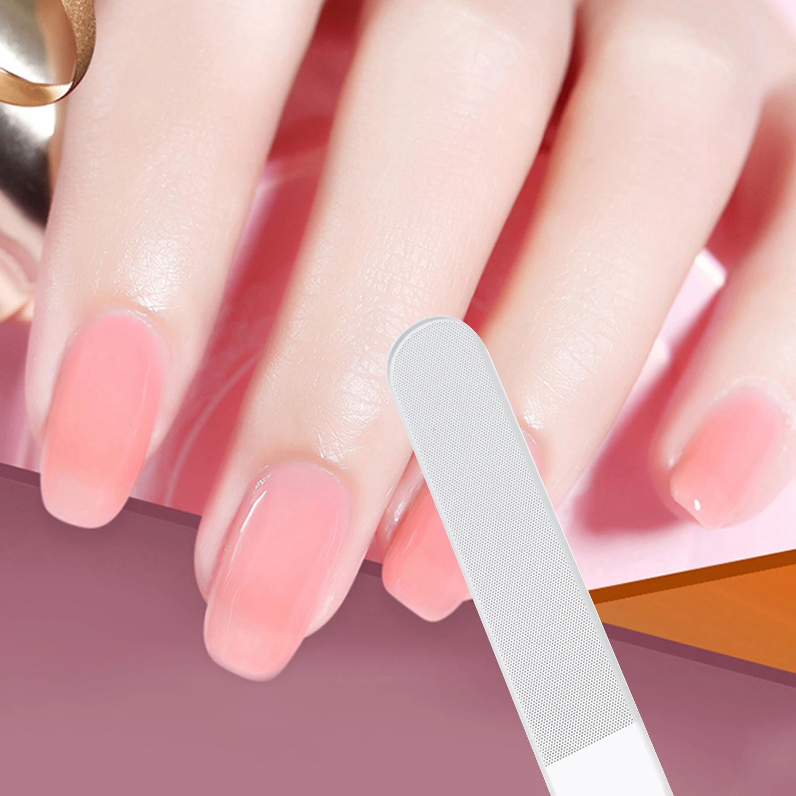 4 مجموعة الملفات الزجاجية مانيكير الرملي ملف ل أظافر تلميع باديكير أداة نانو الزجاج مسمار الفن الملفات يده العناية بالأظافر