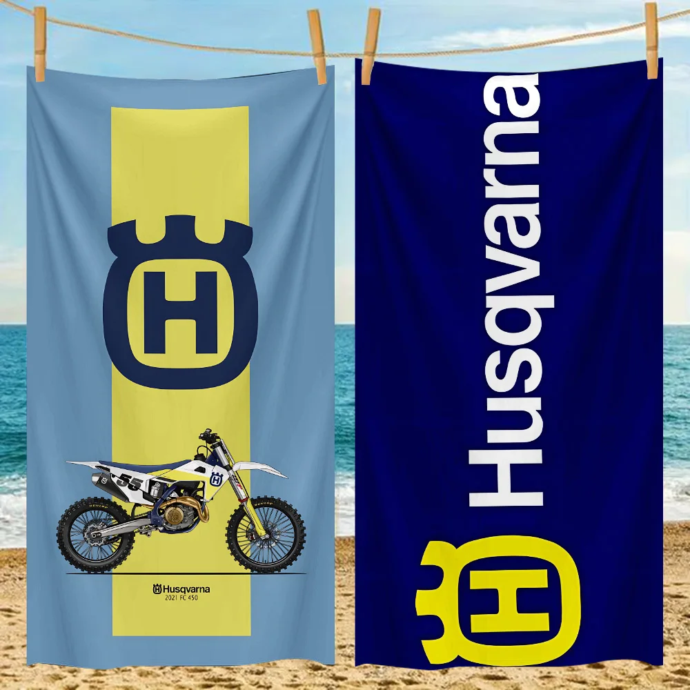 H-Husqvarna Beach Towel Microfiber Sand Free Quick Dry Soft Sandproof Pool Towels Gift for Women Travel Gym Shower Camping