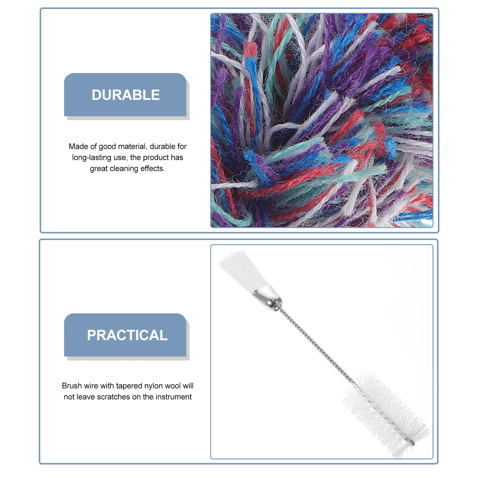 

Saxophone Cleaning Kit Flute Supplies Brush Care Tool Accessories Swab Suitable for Alto Cloth Wind Instrument Kits Tools