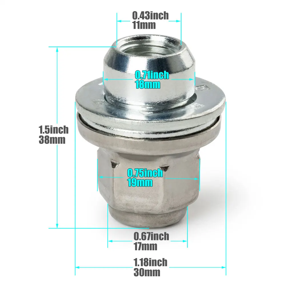 20x OEM# C2C35294010 New Wheel Lug Nuts Chrome 12x1.5mm For Jaguar F-Type S-Type X-Type XJ XJR XE XF XJ220 1991-2022 Auto Part