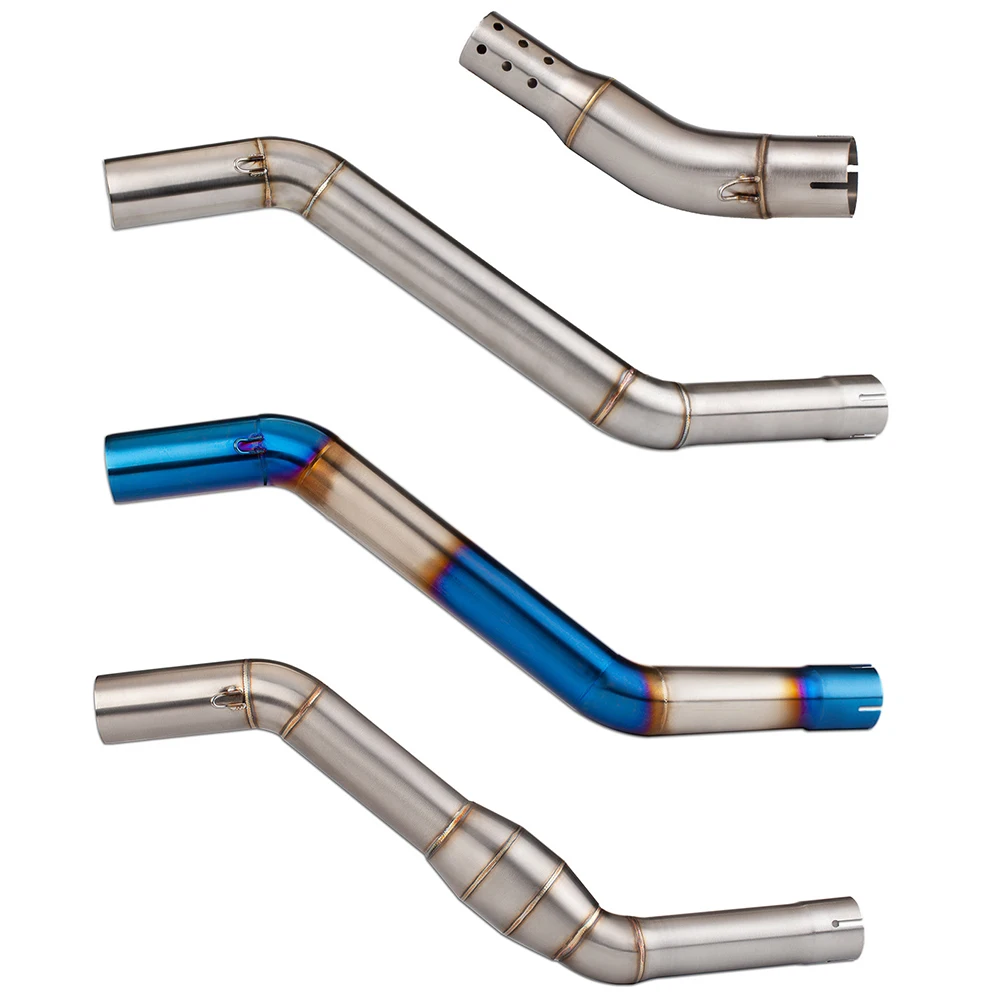 

51MM Exhaust Pipe Stainless Motorcycle Escape Adapter Middle Link Pipe Kit For CFMOTO Street Bike 400NK NK400 NK650 650NK