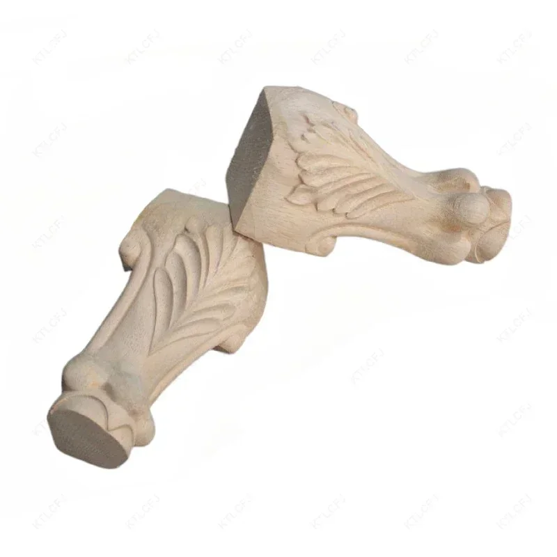 

1pcs Wooden Carved Furniture Legs European Style Solid Wood Coffee Table Carved Foot Bed TV Cabinet Feets Home Decor Accessories