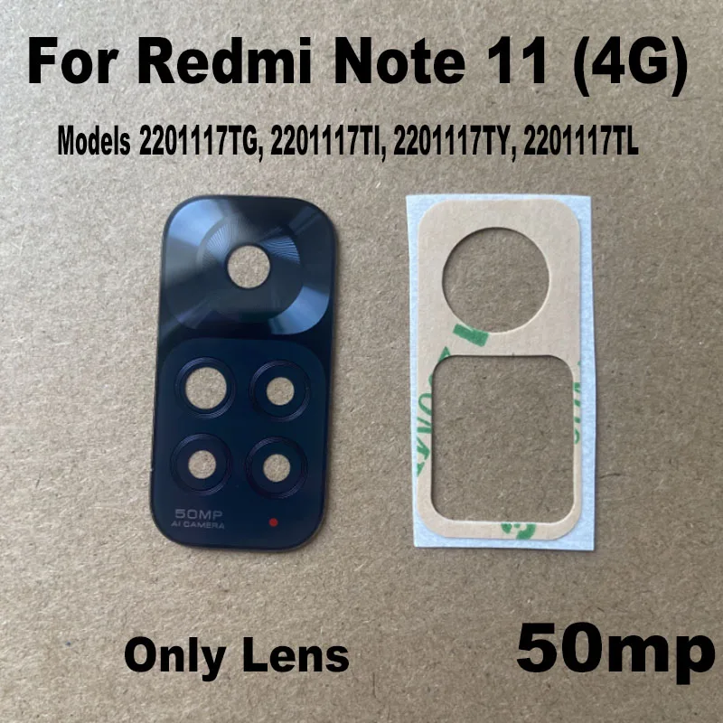 For Xiaomi Redmi Note 11 Back Camera Lens Rear Glass With Frame Cover 4G Global 2201117TG 2201117TI 2201117TY 2201117TL