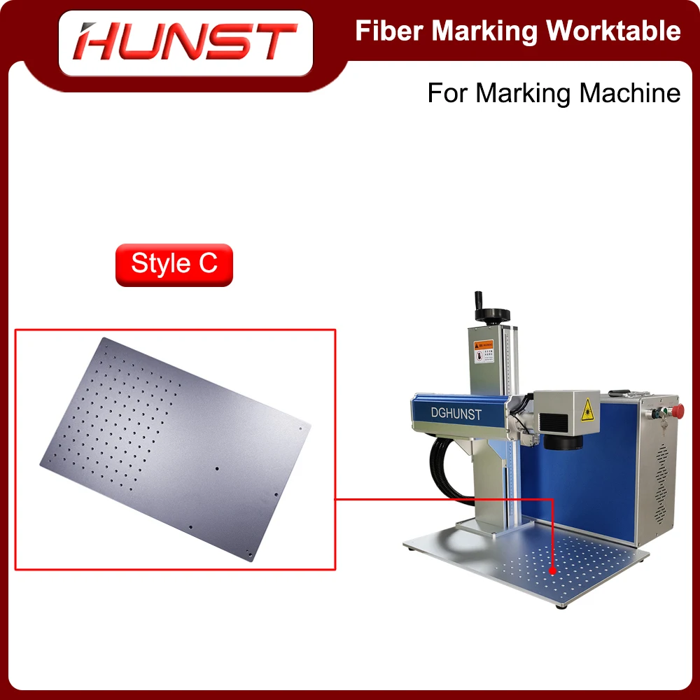 Imagem -06 - Hunst-alumínio Plataforma de Trabalho de Folha de Fibra Óptica uv Co2 Máquina de Marcação a Laser 320x280 mm 350x550 mm