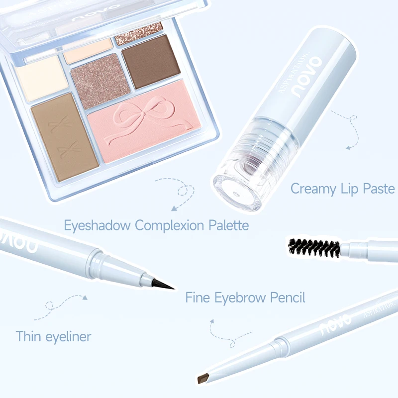 مجموعة مكياج للفتيات المراهقات، مجموعة هدايا مكياج جميلة، تتضمن أحمر الشفاه، ولوحة ظلال العيون، وكحل العيون وقلم الحواجب