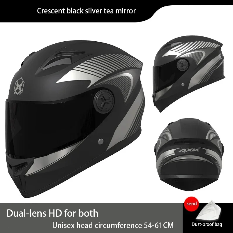 Casco integral de Moto unisex con certificación DOT y doble visera, casco de seguridad todoterreno de material PP para hombres y mujeres, ligero y duradero