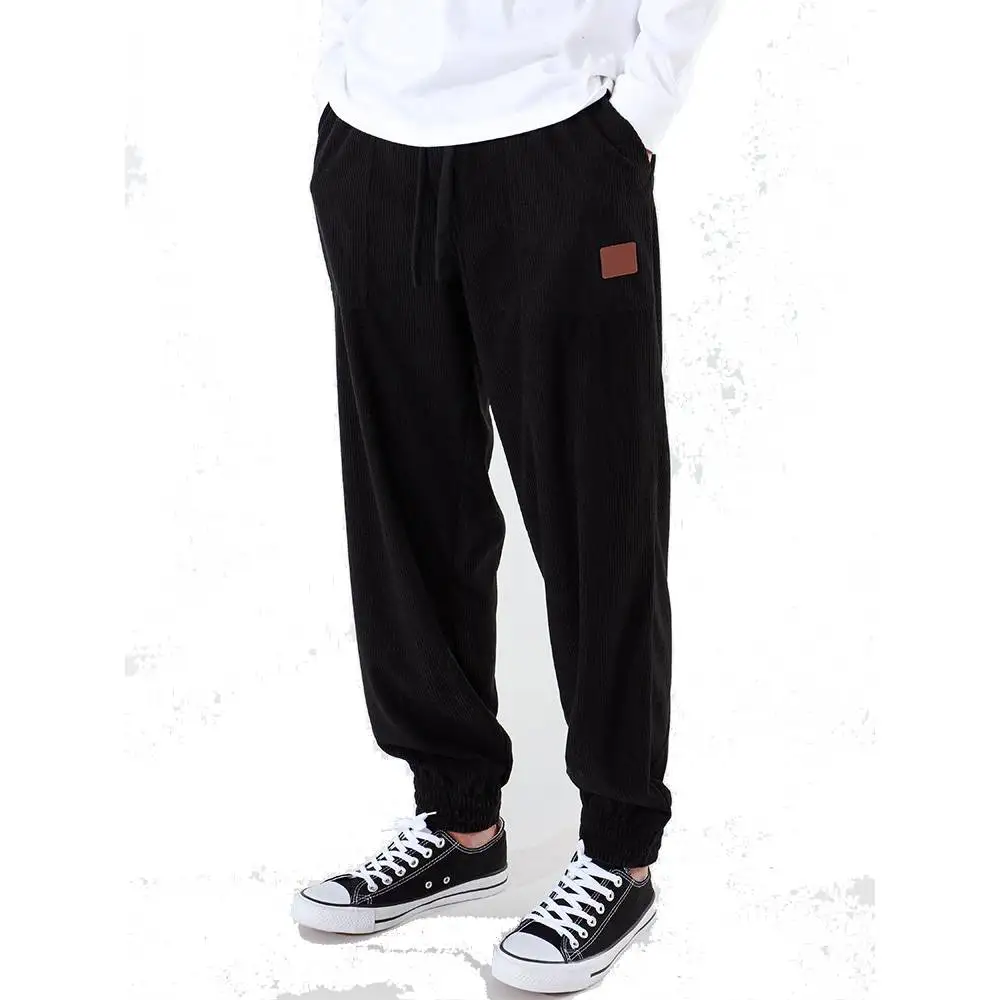 Casual Pants Retro Mens Women Harem Trousers Youth Student Loose Corduroy Sweatpants Wide Legs All Match Britches Baggy Slacks