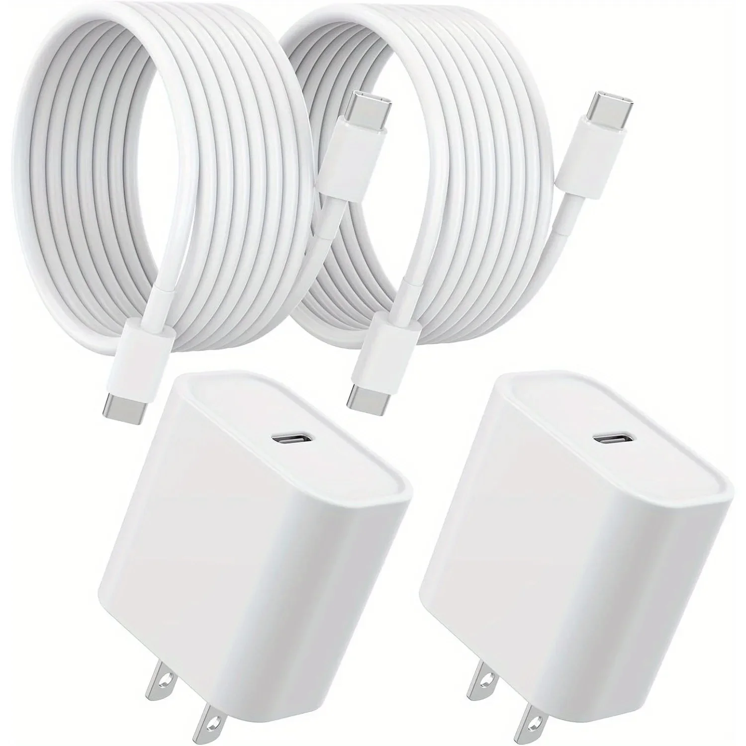 USB C Charger for iPhone 15 Charger, 2 Pack 20W PD USB C Fast Charger Plug with 6FT USB C to C Cable for iPhone 15/15 Plus/15Pro