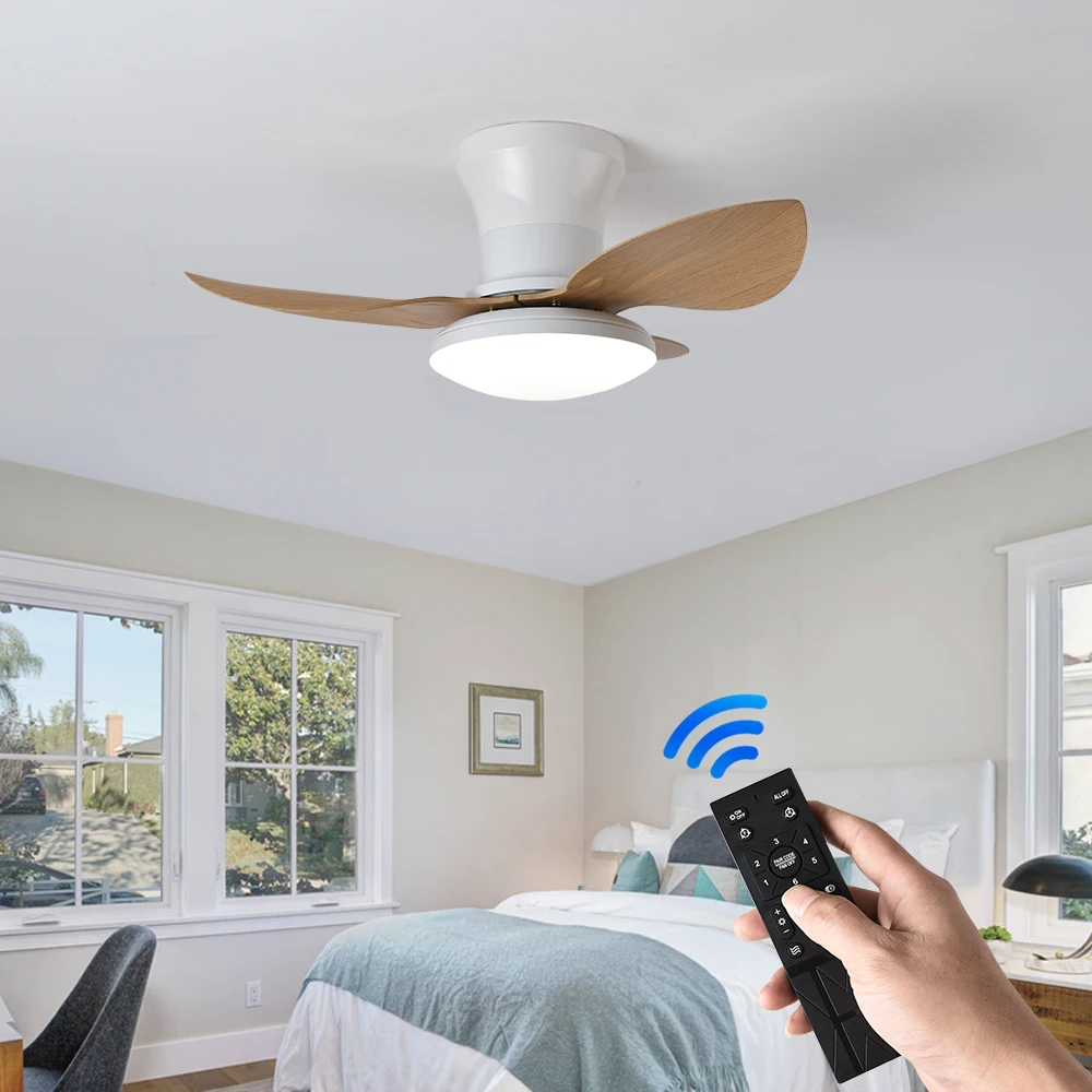 Living room, dining room, mini fan light, Nordic ceiling fan light, high wind power, study, hallway, bedroom, ceiling mounted el