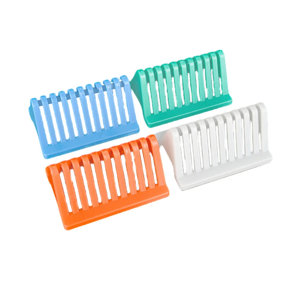 4 Piece Microscope Slides Staining Rack Glass Slide Drain Stands Triangle Glass Slide Drying Stand  Rack Holder Lab Sample