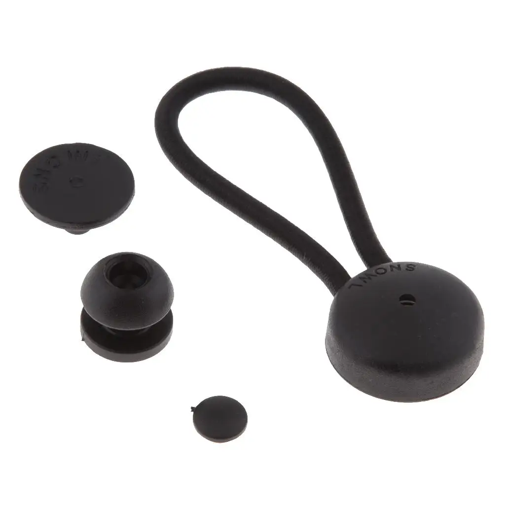 Ball Bungee Cords with Plastic Black Design Boat Parts Tie Down Kit for Outdoor Camping Tent Fixing