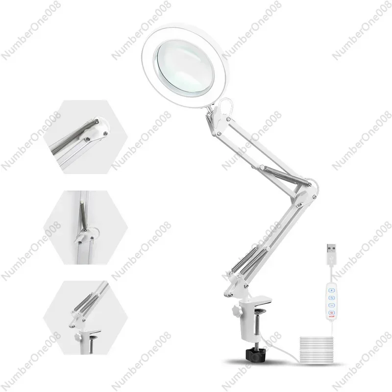 

Настольная USB-кольцевая лампа, сварочные аппараты, светодиодное освещение, настольная лампа, настольная лампа с увеличительным стеклом