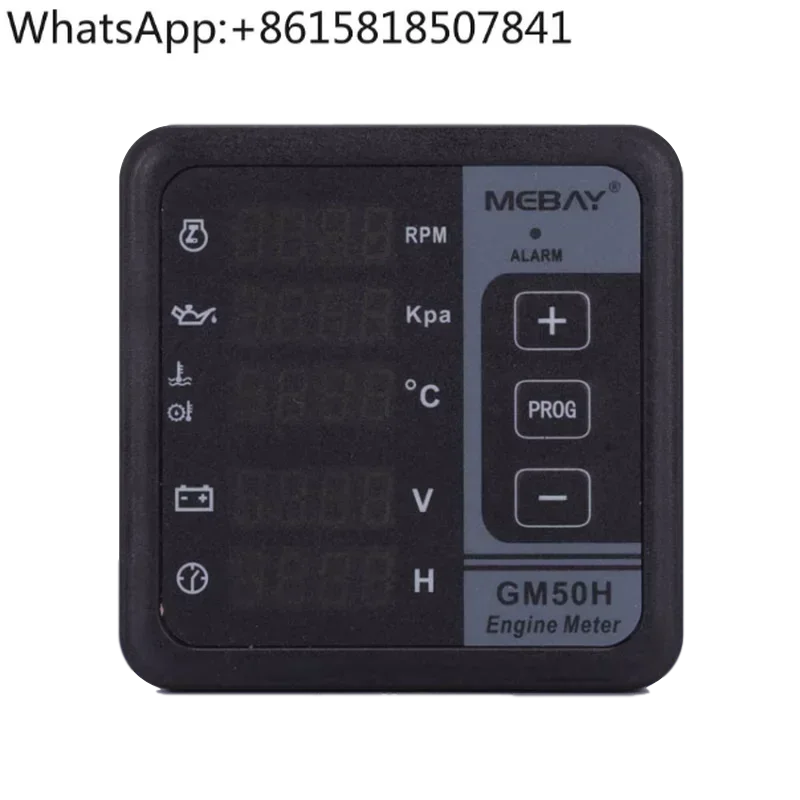 

GM50H engine digital display multi-function voltage frequency water temperature oil pressure tachometer, engine controller