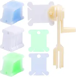 10Pcs Plastic Floss Bobbins Set Embroidery Floss Organizer Bobbin Winder Craft DIY Sewing Storage Thread Organizer Holder