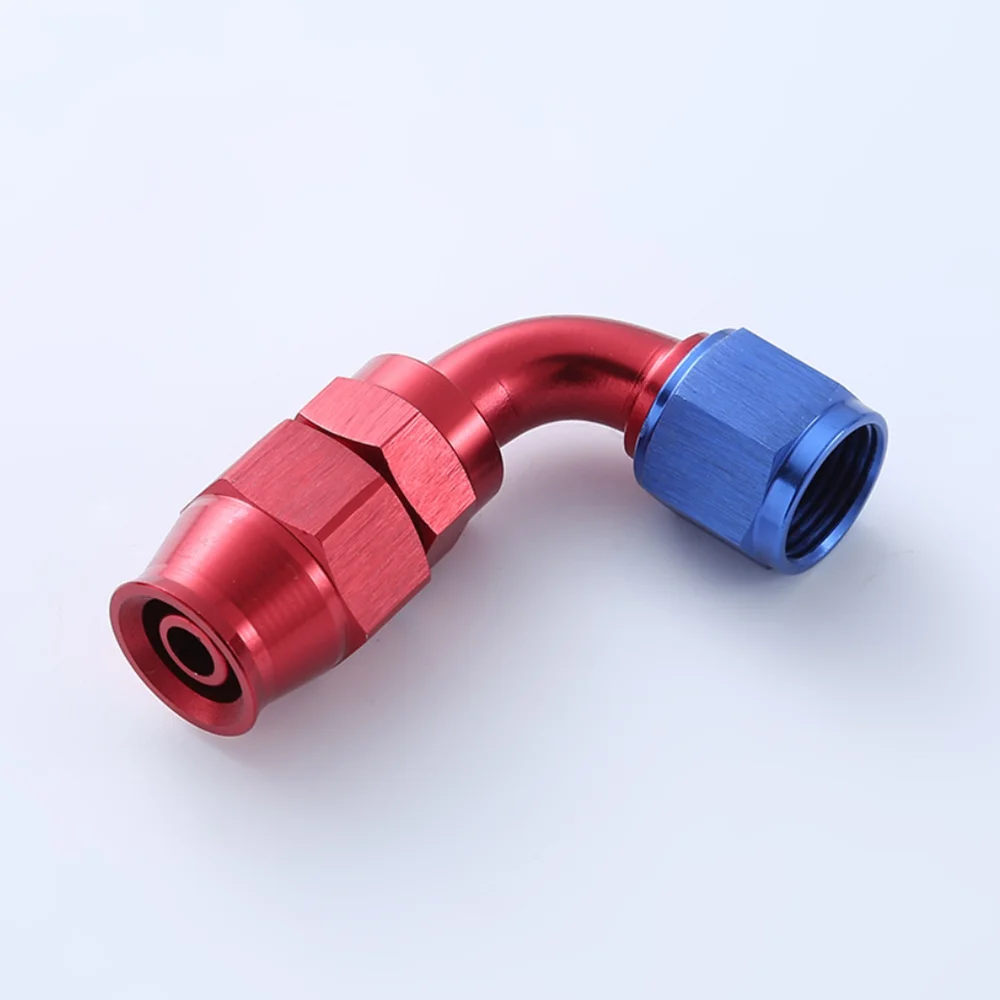 Universal AN4AN6AN8AN10AN12AN16AN20 0°/45°/90°180° Degree Oil Fuel Swivel Hose End Fitting PTFE Oil Cooler  End Adaptor Kit