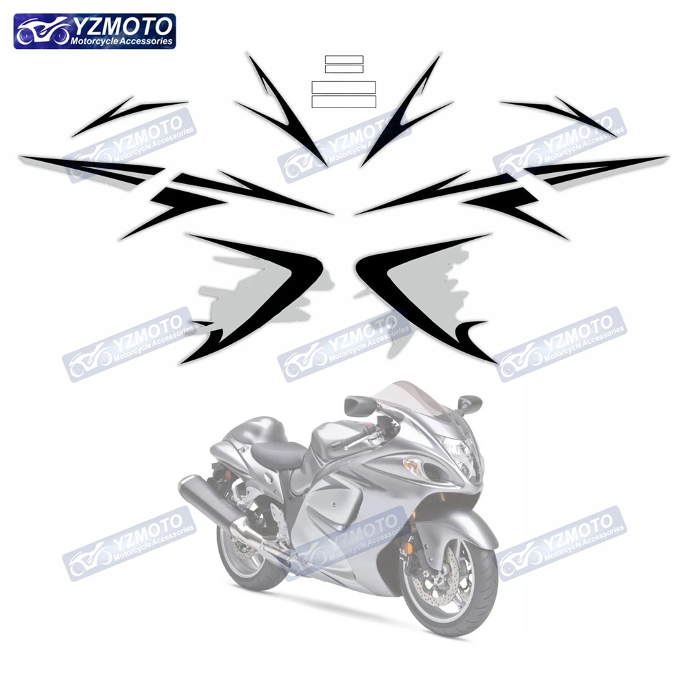 For Suzuki Hayabusa GSXR1300 GSXR 1300 2008 2009 2010 2011 2012 Motorcycle Full Fairing Reflective Waterproof Decal Stickers Kit