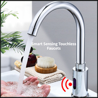 Smart Sensor Elbow Faucet Touchless Kitchen Sink Mixer Tap Bathroom Basin Infrared Faucet High Tech Vanity Auto Faucet Rotatable