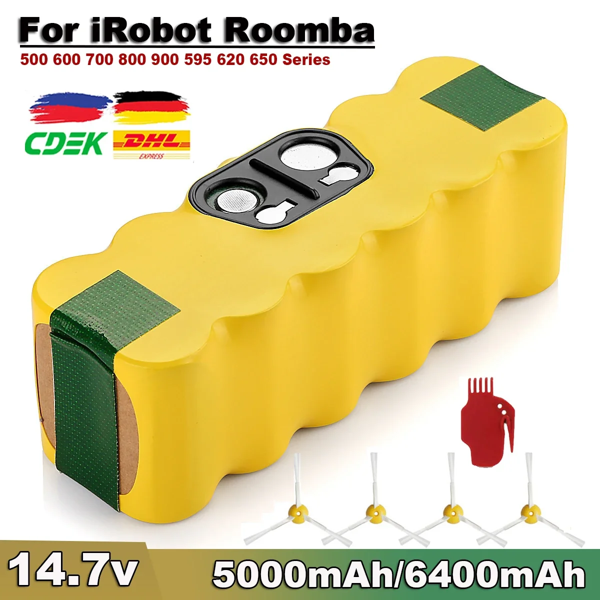 

Аккумуляторная батарея 14,4 В 500 Ач для iRobot Roomba 600 700 800 900 595 620 650 780 890